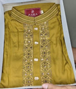 Elegant Men’s Artistic Embroidered Design Imported Cotton Men’s Panjabi - Image 2