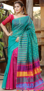 Attractive Design Silk Sharee. Include Running Blouse Piece Available - Image 2