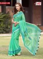 Embroidered Half Silk Sharee Stylish and elegant piece from the – Foring Collection. Include Running Blouse Piece Available