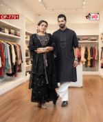Luxury Imported Fabric Embroidered Georgette Shalwar kameez Set And Cotton Panjabi for Couples