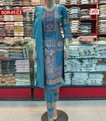 ফুল কটন থ্রি-পিছটি পাচ্ছেন এমব্রয়ডারি ও স্ক্রিন প্রিন্টের কাজ করা - Image 3