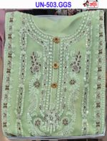 Premium Unstitched Georgette Designer Shalwar Kameez for Women – Luxury Festive 3-Piece Suit - Image 2